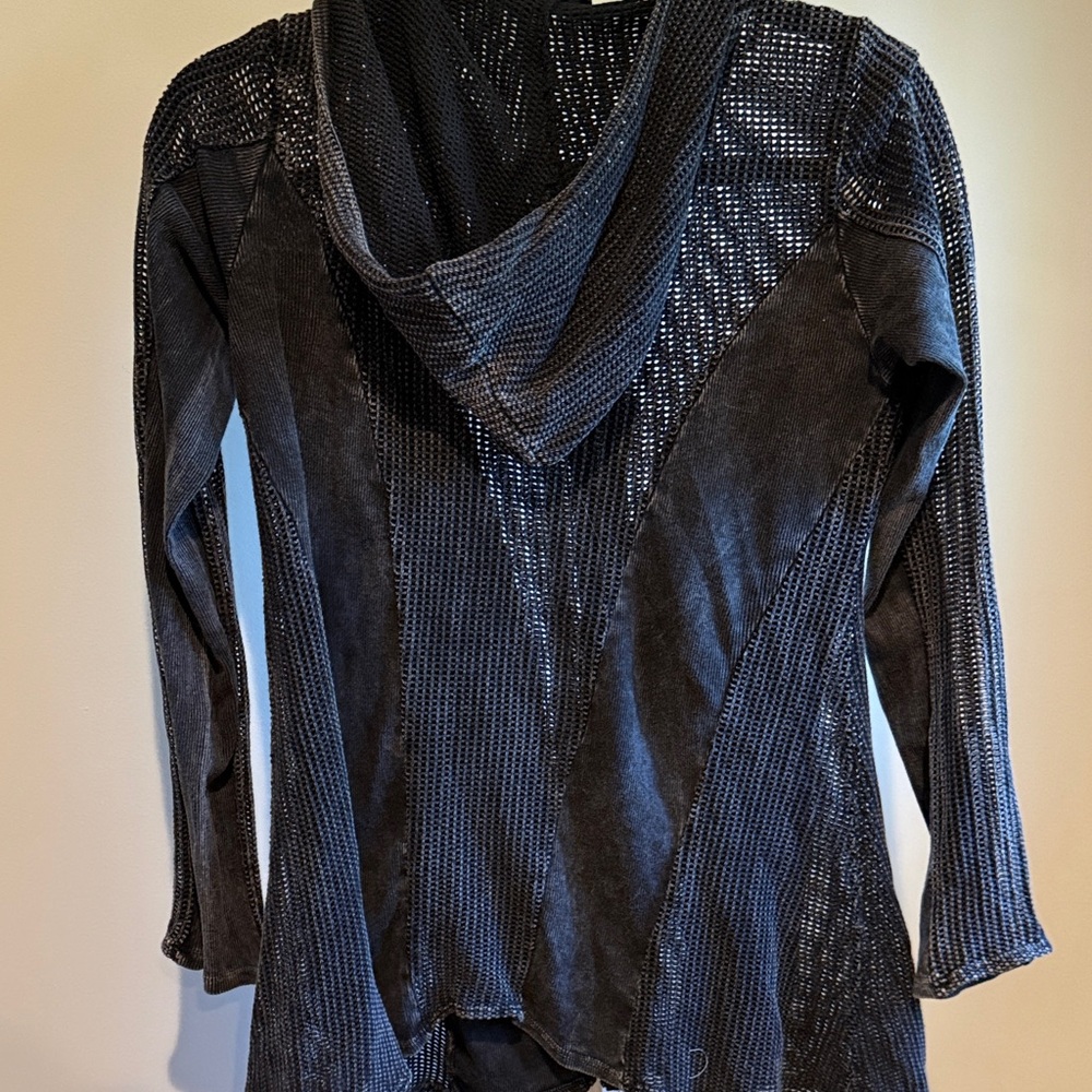 T Party Mesh Hoodie Black Size Small - Picture 5 of 5